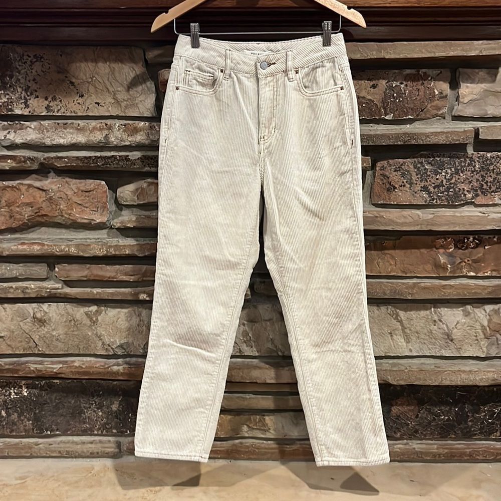 PacSun Mom Jean Ivory Cotton Corduroy